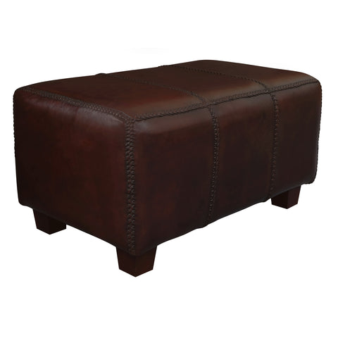 Genuine Leather Ottoman