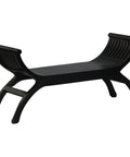 Maeve Solid Timber Double Seater Bench (Black)