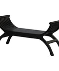 Maeve Solid Timber Double Seater Bench (Black)