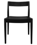 Moller Solid Mahogany Timber Dining Chair – Set of 2 (Black)