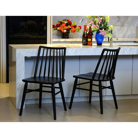 Riviera Solid Oak Dining Chair - Set of 2