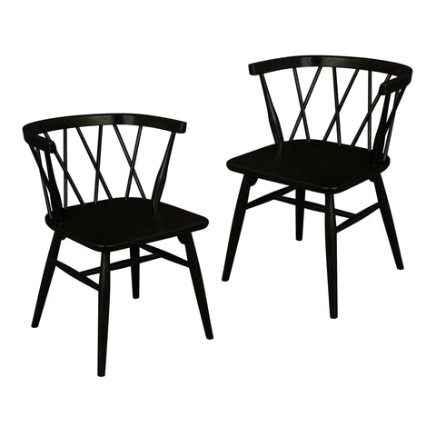 Sierra Cross Back Oak Chair - Set of 2