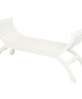 Maeve Solid Timber Double Seater Bench (White)