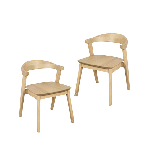 Fynn Solid Oak Dining Chair - Set of 2