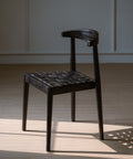 Elliot Leather Dining Chair (Black)
