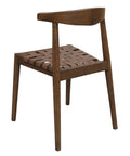 Elliot Leather Dining Chair (Walnut)