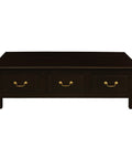Tasmania 6 Drawer Straight Leg Coffee Table (Chocolate)