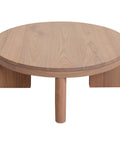 Apollo Solid Mindi Timber Round Coffee Table (Natural)