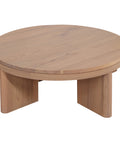 Apollo Solid Mindi Timber Round Coffee Table (Natural)