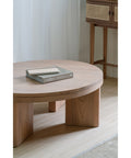 Apollo Solid Mindi Timber Round Coffee Table (Natural)