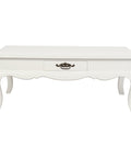 French Provincial 2 Drawer Coffee Table (White)