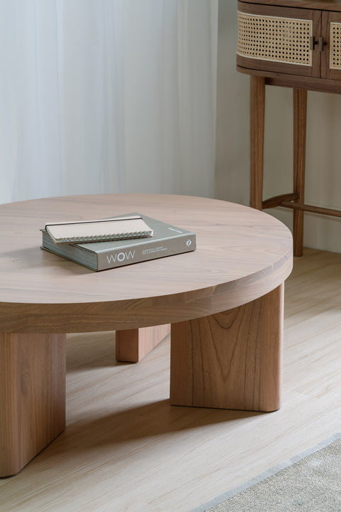 Apollo Solid Mindi Timber Round Coffe Table