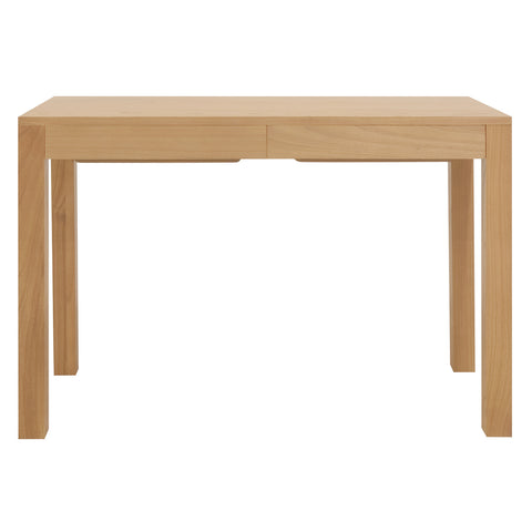 Amsterdam 2 Drawer Solid Mindi Timber Desk (Natural)