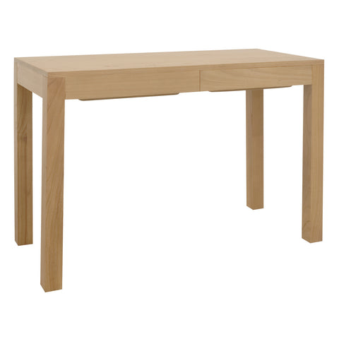 Amsterdam 2 Drawer Solid Mindi Timber Desk (Natural)