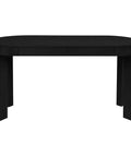 Brentwood 2 Drawer Oval Desk (Black)