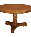 Tasmania Round Dining Table 120cm (Light Pecan)
