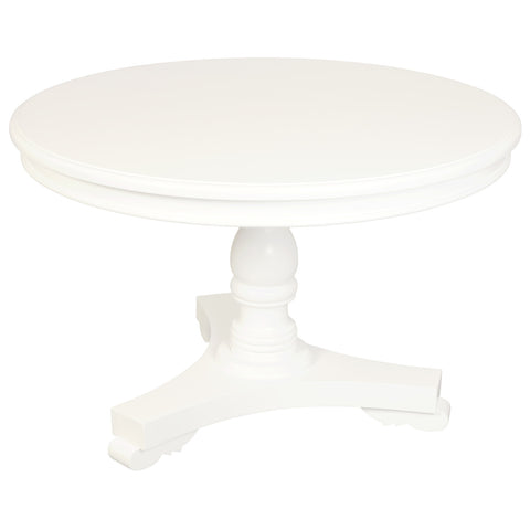 Tasmania Round Dining Table 120cm (White)