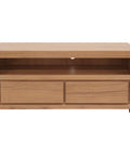 Amsterdam 2 Drawer Solid Mindi Timber Entertainment Unit (Natural)
