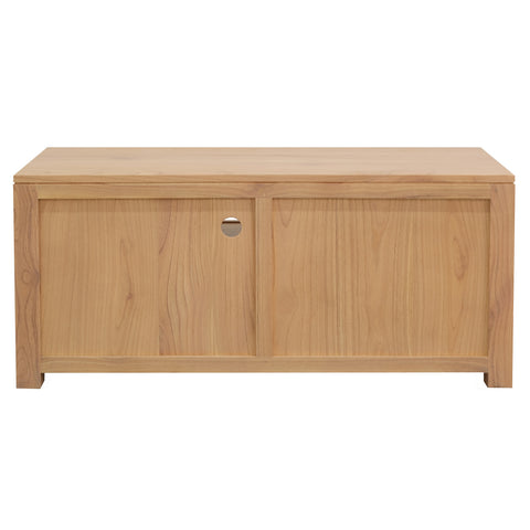 Amsterdam 2 Drawer Solid Mindi Timber Entertainment Unit (Natural)