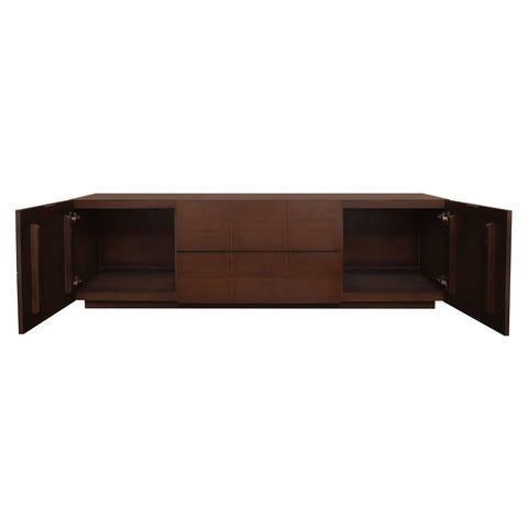 Hudson 2 Door 2 Drawer Entertainment Unit (Mahogany)