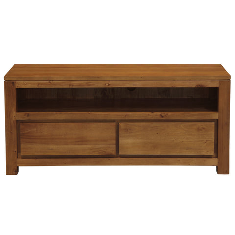 Amsterdam 2 Drawer Entertainment Unit (Light Pecan)