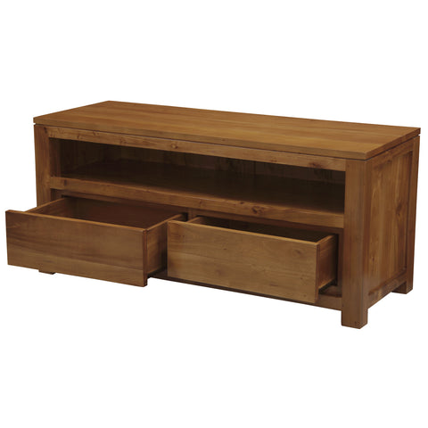 Amsterdam 2 Drawer Entertainment Unit (Light Pecan)