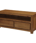 Amsterdam 2 Drawer Entertainment Unit (Light Pecan)