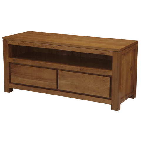 Amsterdam 2 Drawer Entertainment Unit (Light Pecan)