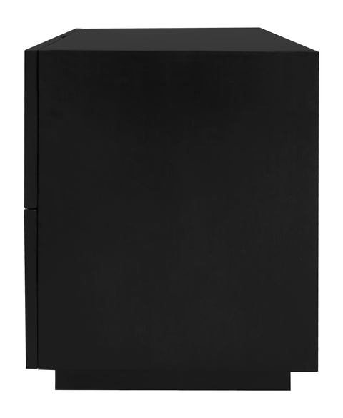 Hudson 2 Drawer Bedside Table (Black)