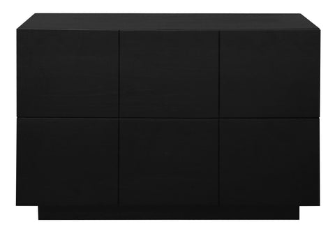 Hudson 2 Drawer Bedside Table (Black)