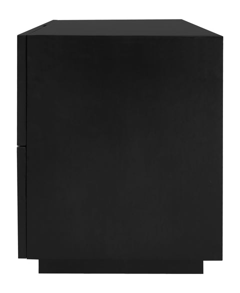 Hudson 2 Drawer Bedside Table (Black)