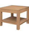 Amsterdam Solid Mindi Timber Lamp Table 60 x 60cm (Natural)