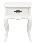 French Provincial 1 Drawer Lamp Table (White)