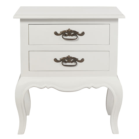 French Provincial 2 Drawer Lamp Table