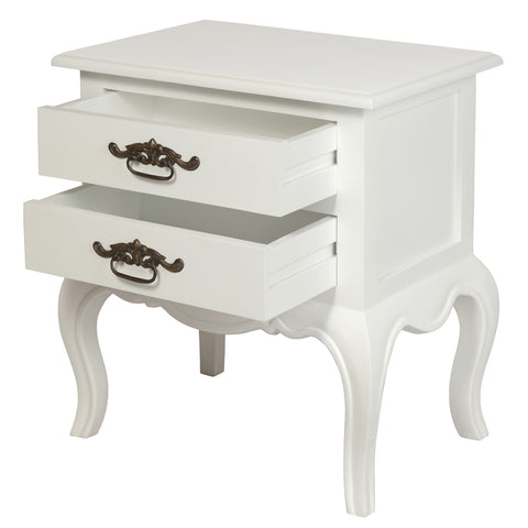 French Provincial 2 Drawer Lamp Table