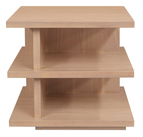 Hudson Oversized Square Side Table with Tiered Shelves