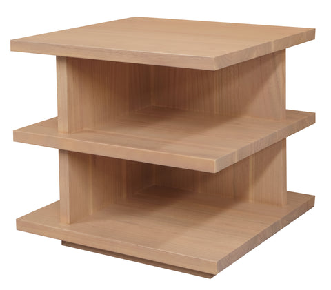 Hudson Oversized Square Side Table with Tiered Shelves