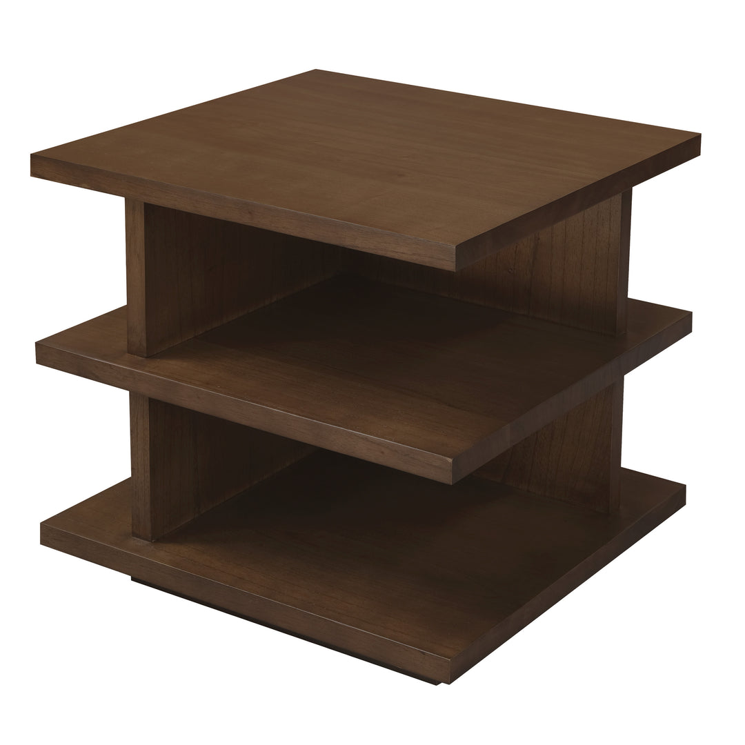 Side Rack Centrum Hudson Oversized Square Side Table with Tiered Shelves – Centrum Furniture