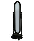 Sierra 1 Drawer Oval Mirror Stand (Chocolate)