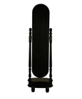 Sierra 1 Drawer Oval Mirror Stand (Chocolate)