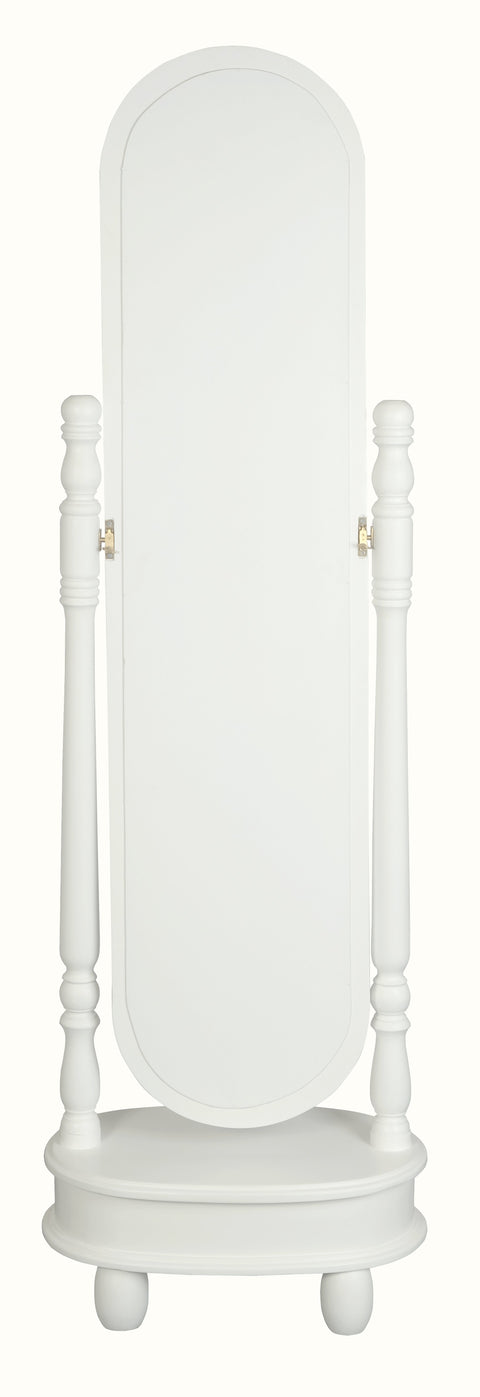 Sierra 1 Drawer Oval Mirror Stand