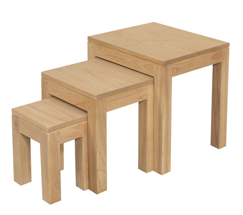 Amsterdam 3-Piece Mindi Wood Nested Table Set