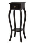 Queen Anne 1 Drawer Plant Stand (Chocolate)