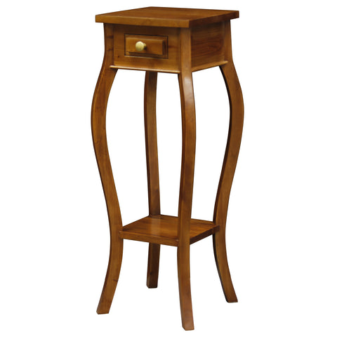 Queen Anne 1 Drawer Plant Stand