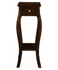 Queen Anne 1 Drawer Plant Stand (Mahogany)