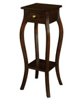 Queen Anne 1 Drawer Plant Stand (Mahogany)