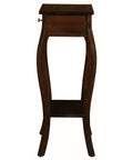 Queen Anne 1 Drawer Plant Stand (Mahogany)