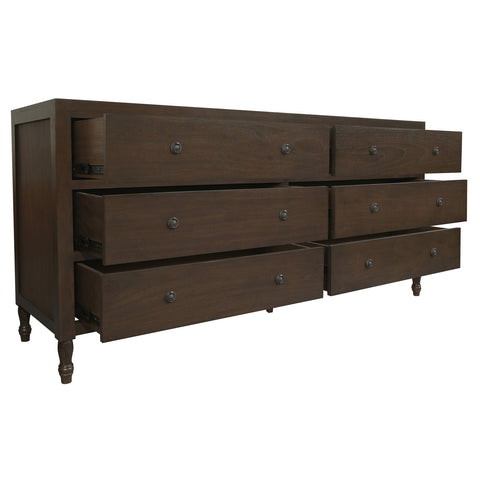 Beau 6 Drawer Dresser (Walnut)
