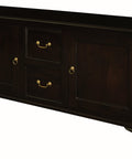Queen Ann 2 Door 2 Drawer Buffet (Chocolate)