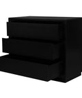 Oslo 3 Drawer Chest of Drawers (Black)